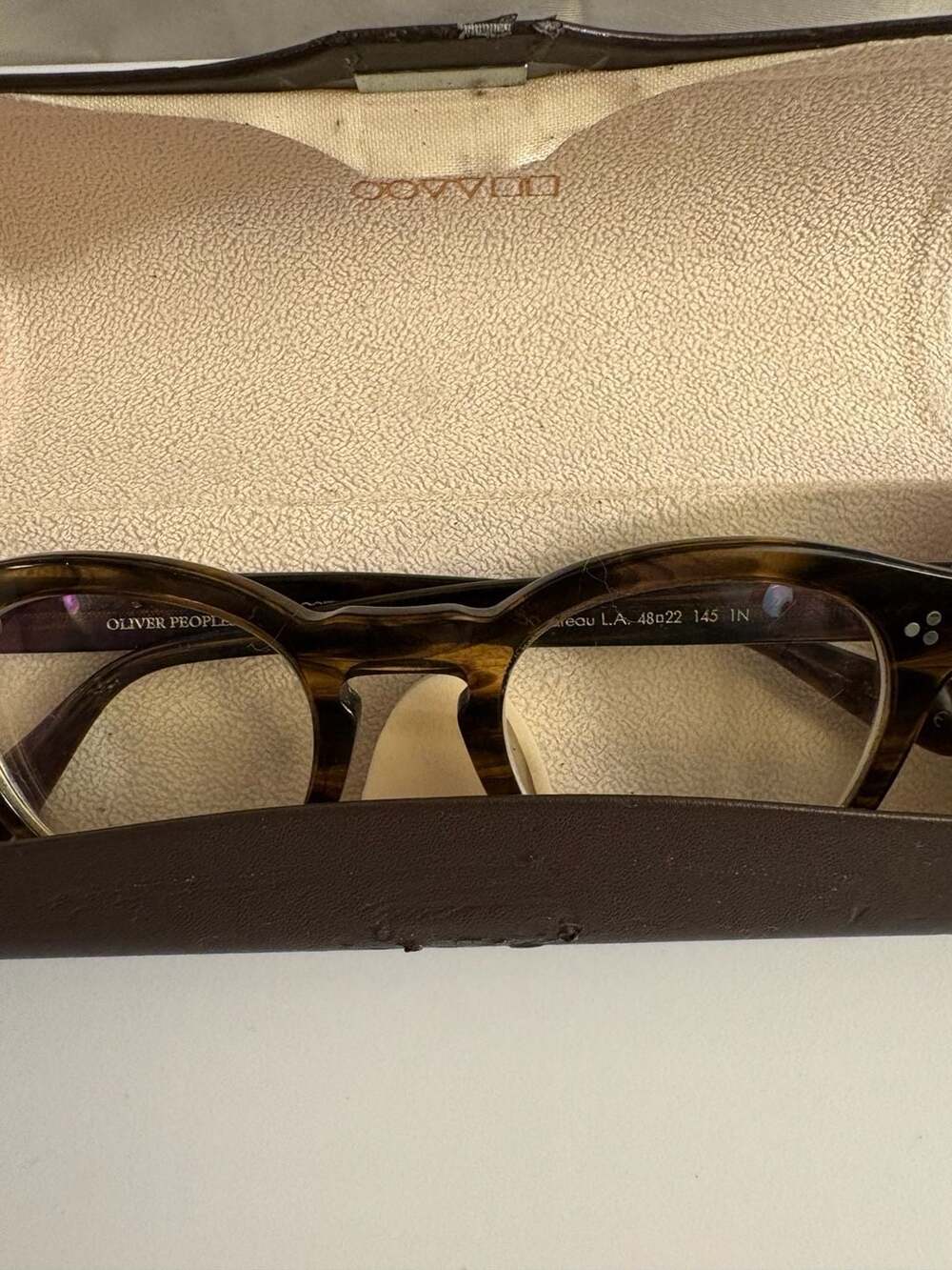 Oliver Peoples Boudreau L.A. 48-22 Tortoise Eyeglasses - Picture 6 of 9